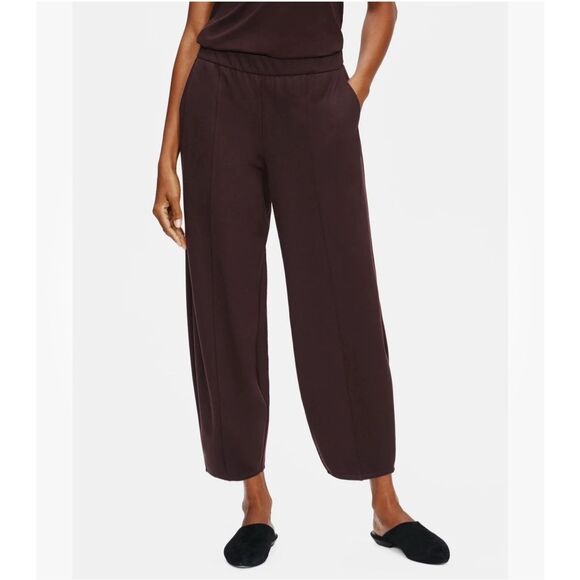 Eileen Fisher $218 Womens washable Flex Ponte Lantern Pants brown XL NEW - Picture 1 of 13